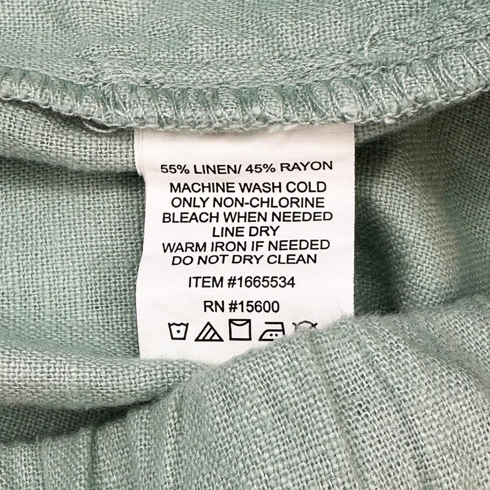 BRIGGS Linen Blend Pull On Shorts NWT‎ • Small • light green, mint